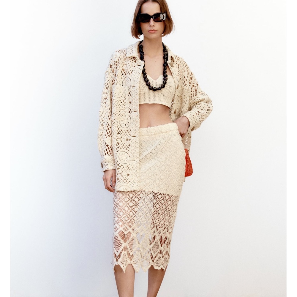 Zara crochet skirt brand new